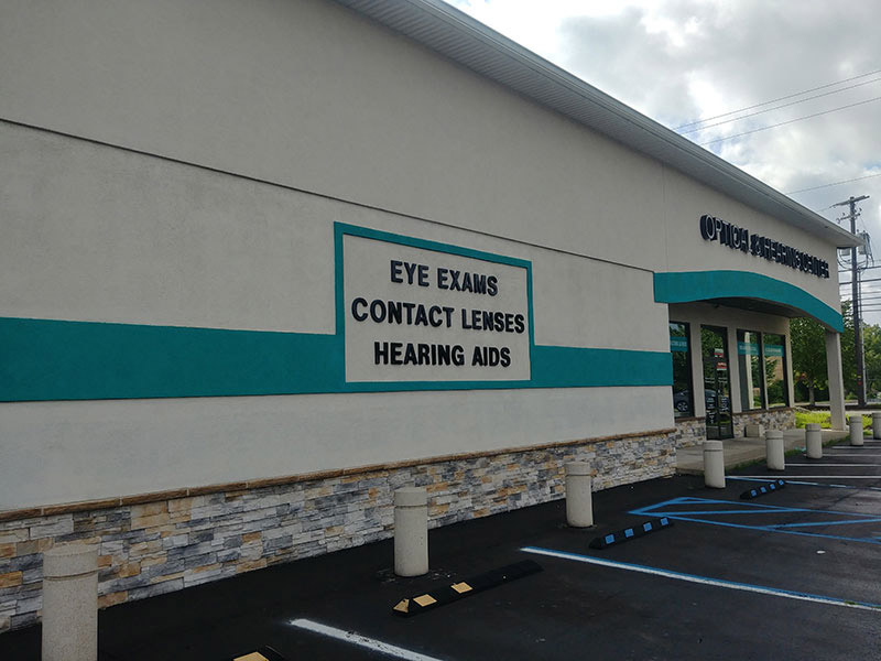 exterior of the optical and hearing center