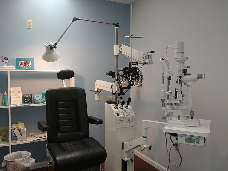 interior of the optical and hearing center