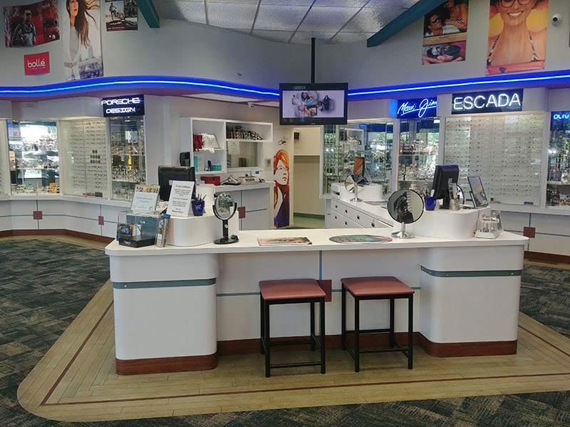 interior of the optical and hearing center