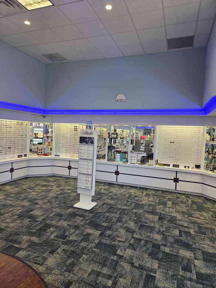 interior of the optical and hearing center