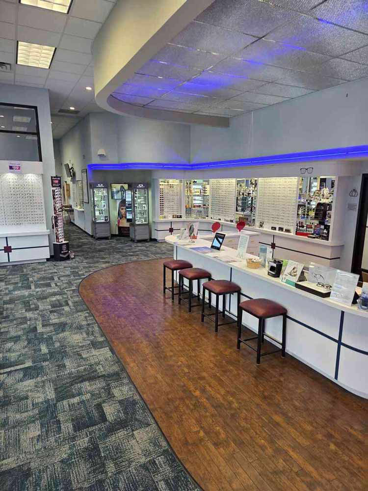 interior of the optical and hearing center