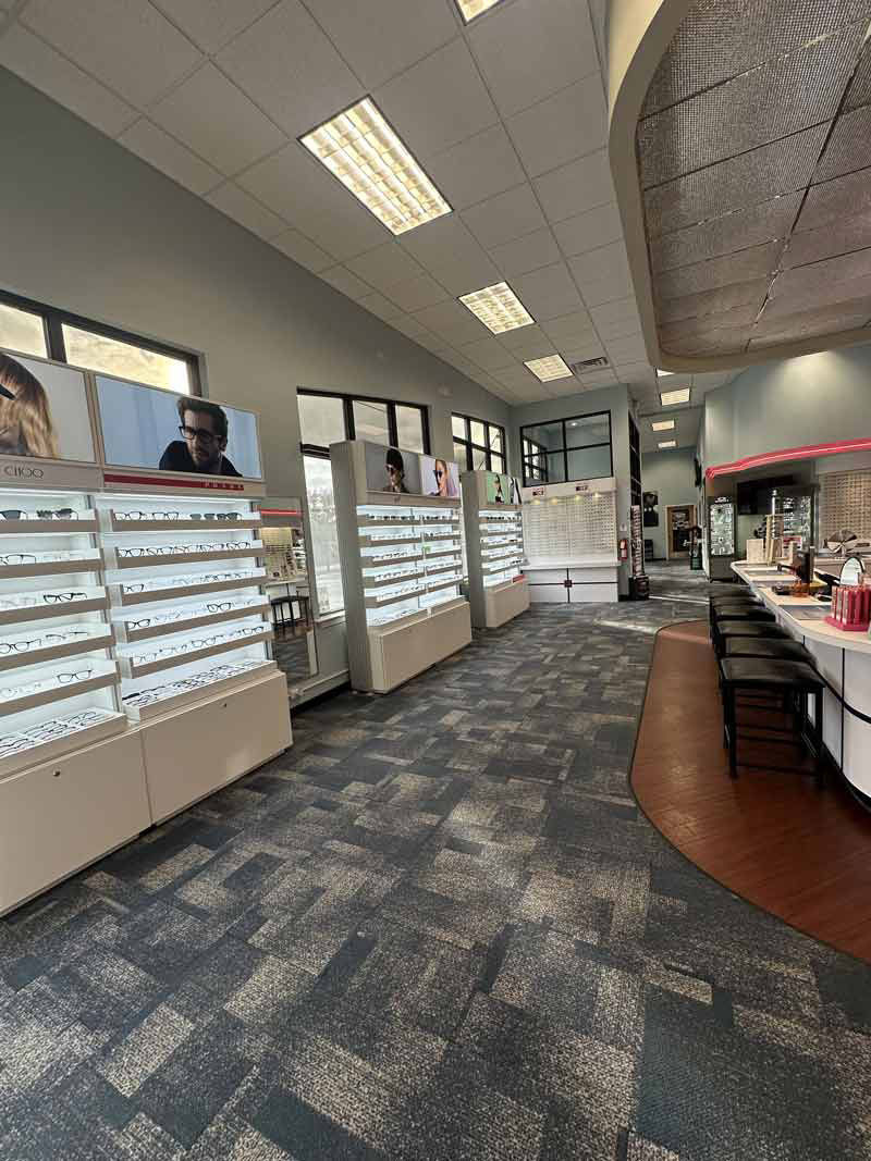 interior of the optical and hearing center