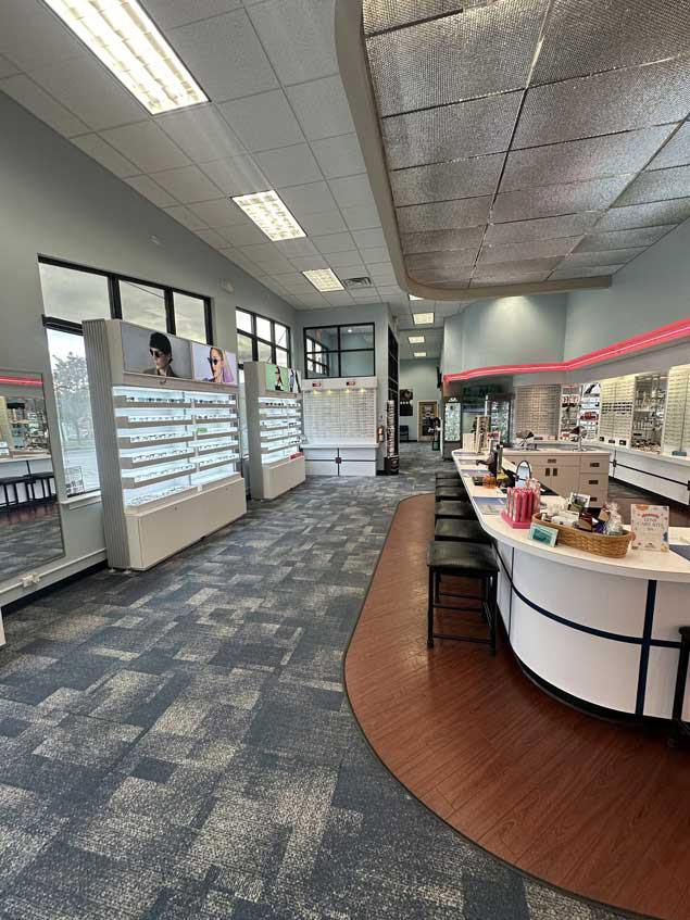 interior of the optical and hearing center