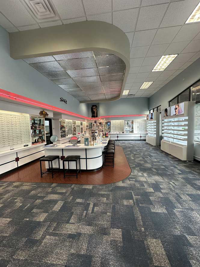 interior of the optical and hearing center