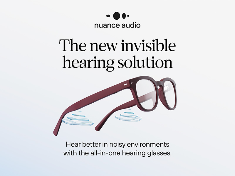 Audio-enabled glasses with invisible hearing feature