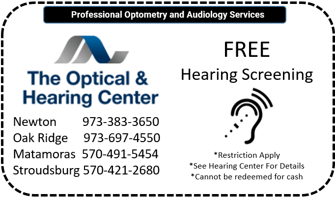 Free hearing screening coupon.